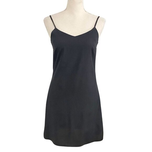 ALLSAINTS MARBLE BLACK SPAGHETTI STRAPS SULTRY MINI DRESS - 0 - Picture 1 of 9